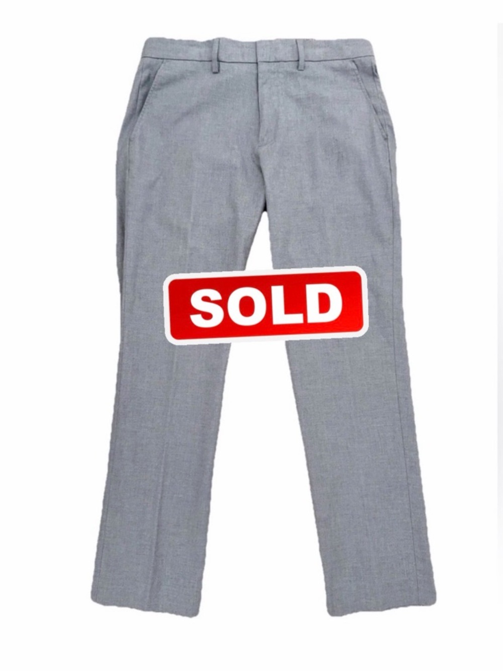 J. Crew Mens Bowery Slim Fit Cotton Pleated Twill Dress Pant Gray, 32 x 30, EUC